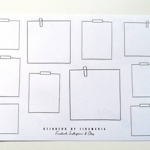 Sticky Note Stickers, basic white memo pad box stickers
