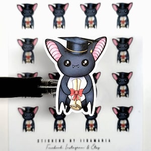 Luna the Bat Graduation -stickers