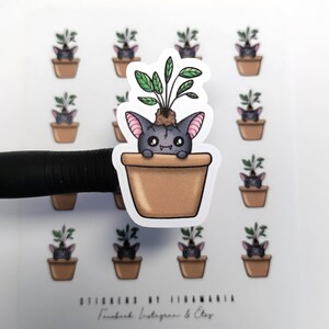 Luna the Bat Sitting in a Jar -stickers