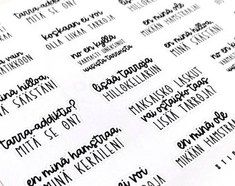 Hillotaan Yhdessä Ry tarrasetti - Etsy