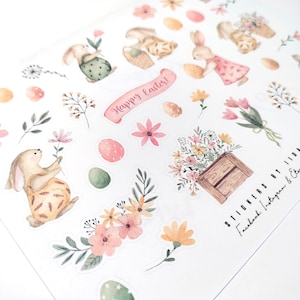 Pastel Happy Easter Bunny -stickers