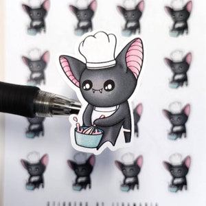 Luna the Bat Baking -stickers