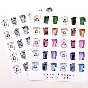 Garbage Can Stickers, recycling trash