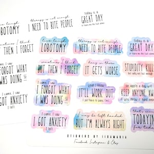 Sarcastic Pastel Text -stickers