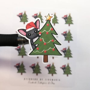 Luna the Bat Christmas Tree Stickers