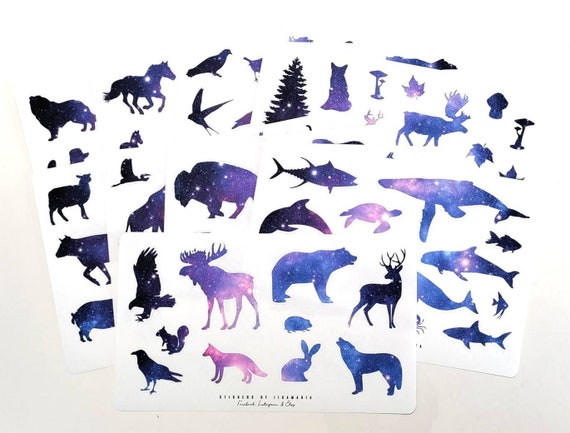 Galaxy Animal Stickers, Different Groups of Animals 