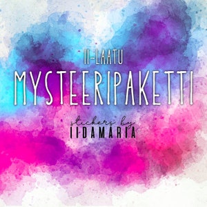 Mysteeripaketti sattumanvaraisesti valittuja II-laatuisia tarroja, mysterypack of randomly selected 2nd grade stickers