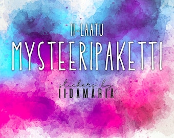 Mysteeripaketti sattumanvaraisesti valittuja II-laatuisia tarroja, mysterypack of randomly selected 2nd grade stickers