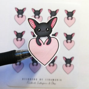 Luna the Bat Heart Stickers
