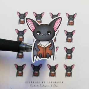 Luna the Bat Book Reading Stickers