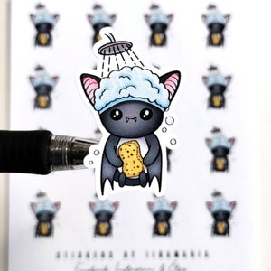 Luna the Bat Shower Bath-stickers