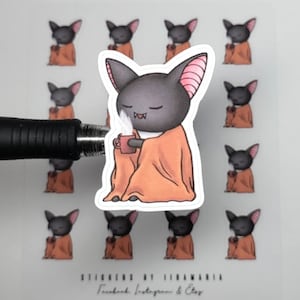 Luna the Bat Cozy Fall -stickers
