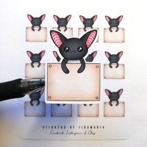 Luna the Bat Box Stickers