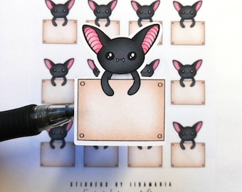 Luna the Bat Box Stickers