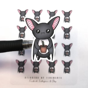 Luna the Bat Plant Stickers