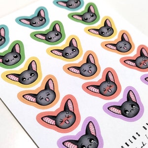 Luna the Bat Mood Tracker Stickers