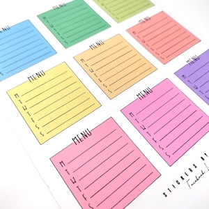 Menu & Meals -stickers, Meal Planning - Etsy