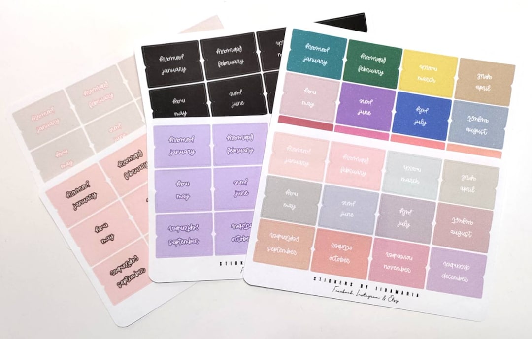 Wall Sticker Tab Tab Stickers, Journal Planner Tab - Etsy