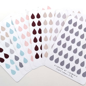 Drop stickers, drink tracking water rain period