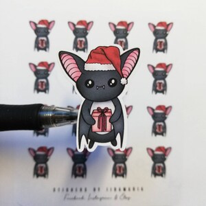 Luna the Bat Christmas Gift Stickers