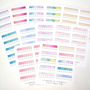 Watercolor Tracker stickers