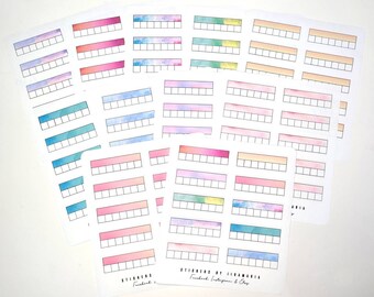 Watercolor Tracker stickers