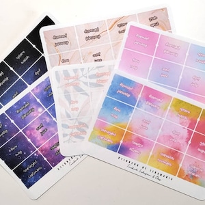 Multicolored Tab Stickers, journal planner tab
