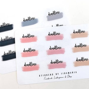 Deadline stickers