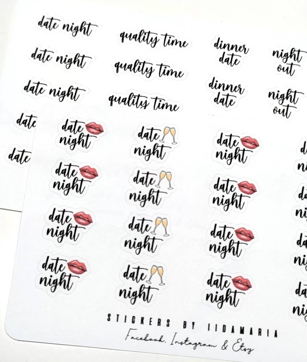 Date Night -stickers, 2 Options - Etsy