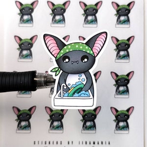 Luna the Bat Dishes -stickers