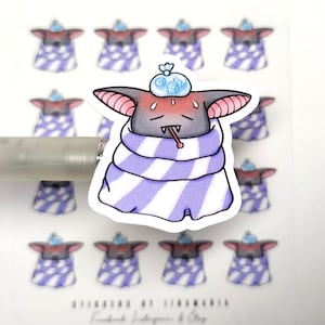 Luna the Bat Sick Day -stickers