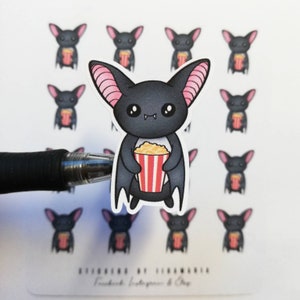 Luna the Bat Popcorn Movie Stickers