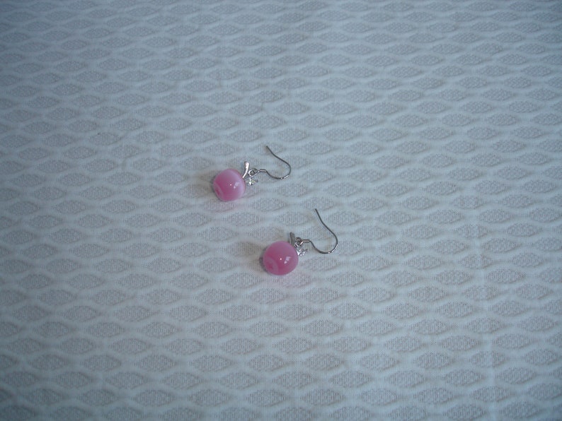 Pink apple earrings Earrings