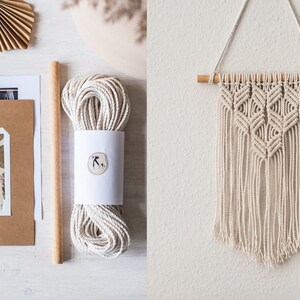 Macrame Wall Hanging DIY Kit Beginner, Macrame Kit Gift Boho incl. Video | "Bella" Macrame Starter Set | Creative Christmas gift