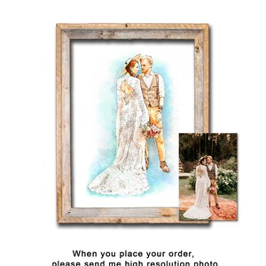 Couple portrait from photo Family portrait Valentines gift Couples portrait custom Digital print Anniversary gift P7