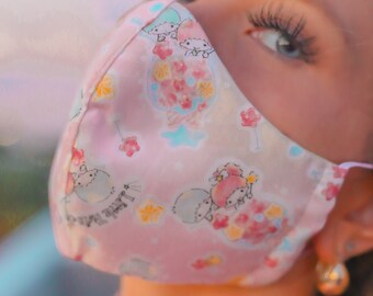 Edizione limitata Fragola Limonata Piccola Gemella Kawaii Stelle Viso Halloween Costume Maschera Bambino e Adulto Taglie