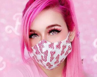 Reversibile Kawaii Barbara Malibu Girl Face Mask Halloween Accessory Taglie per bambini e adulti