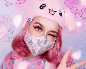 Kawaii Toki D0ki La mia melodia maschera facciale Halloween Accessorio Bambino e Adulti Dimensioni