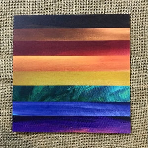Busque la tarjeta de felicitación Rainbows Saludo cuadrado LGBTQ+