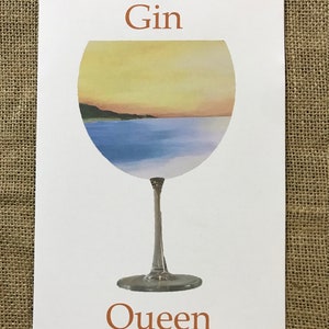 Biglietto d'auguri Gin Queen A5 in vetro