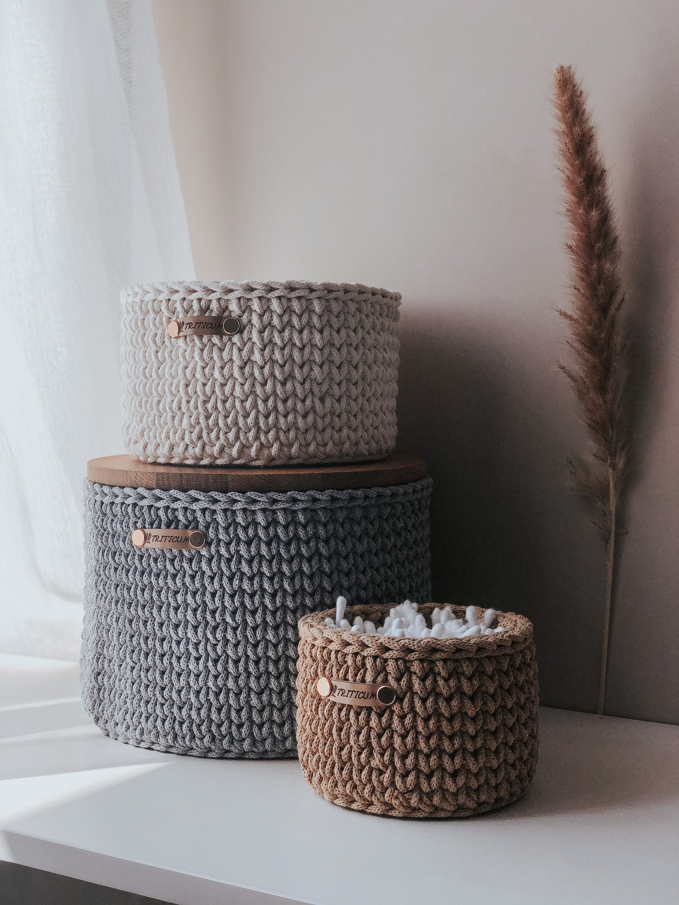 Establecer cesta de almacenamiento para la decoración del | Etsy