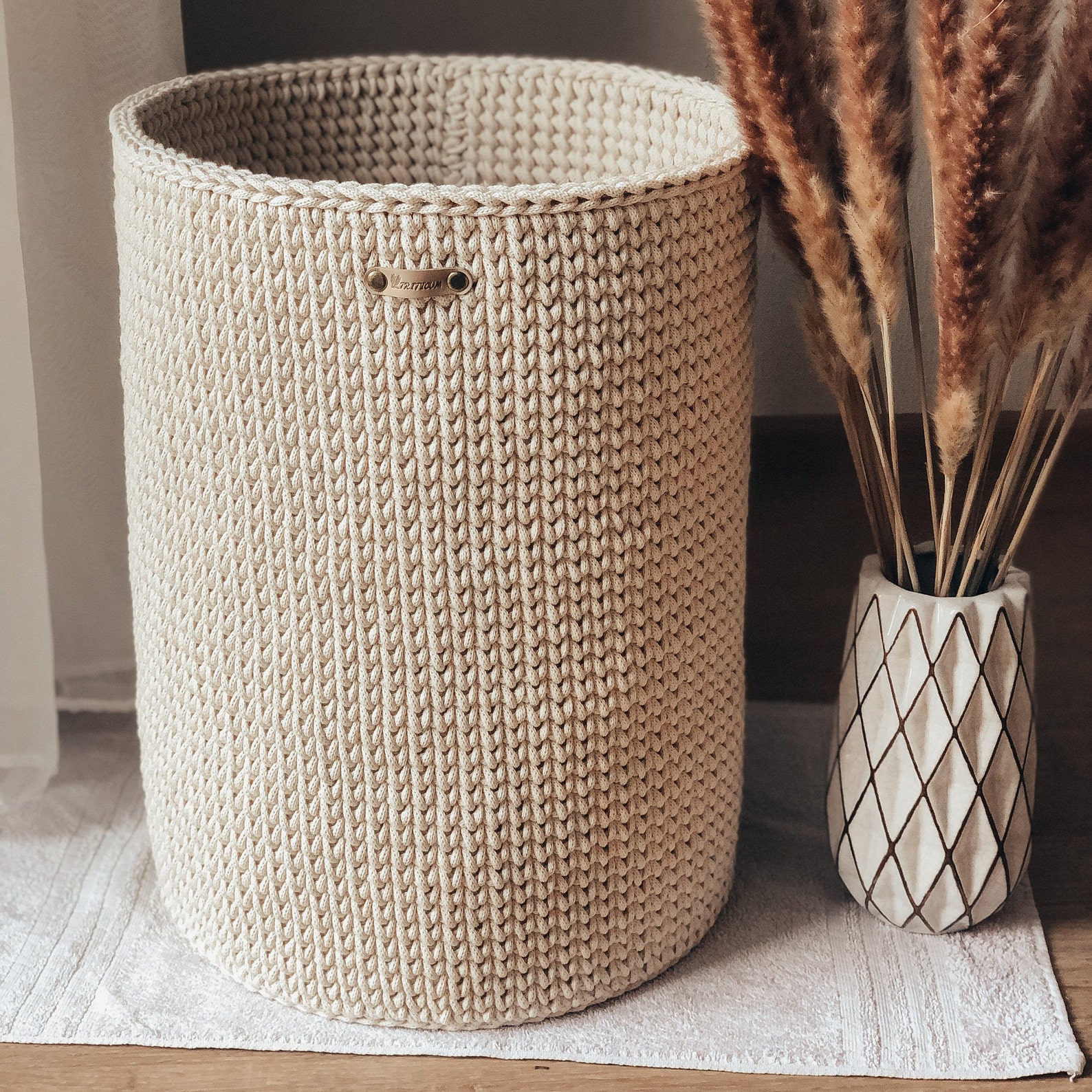 Laundry storage basket for bathroom home decor Etsy