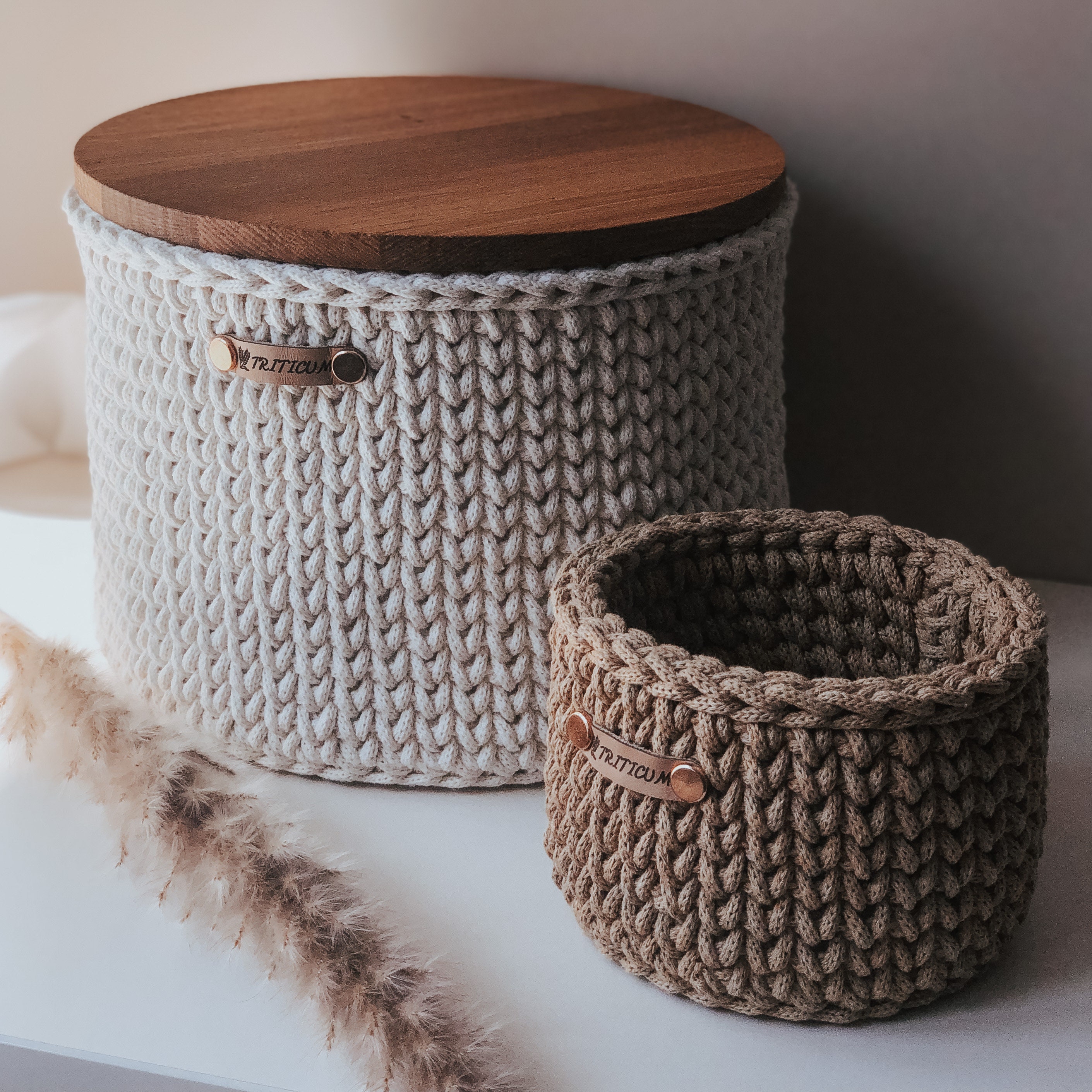 Ajuste la cesta de almacenamiento con tapa para la decoración | Etsy