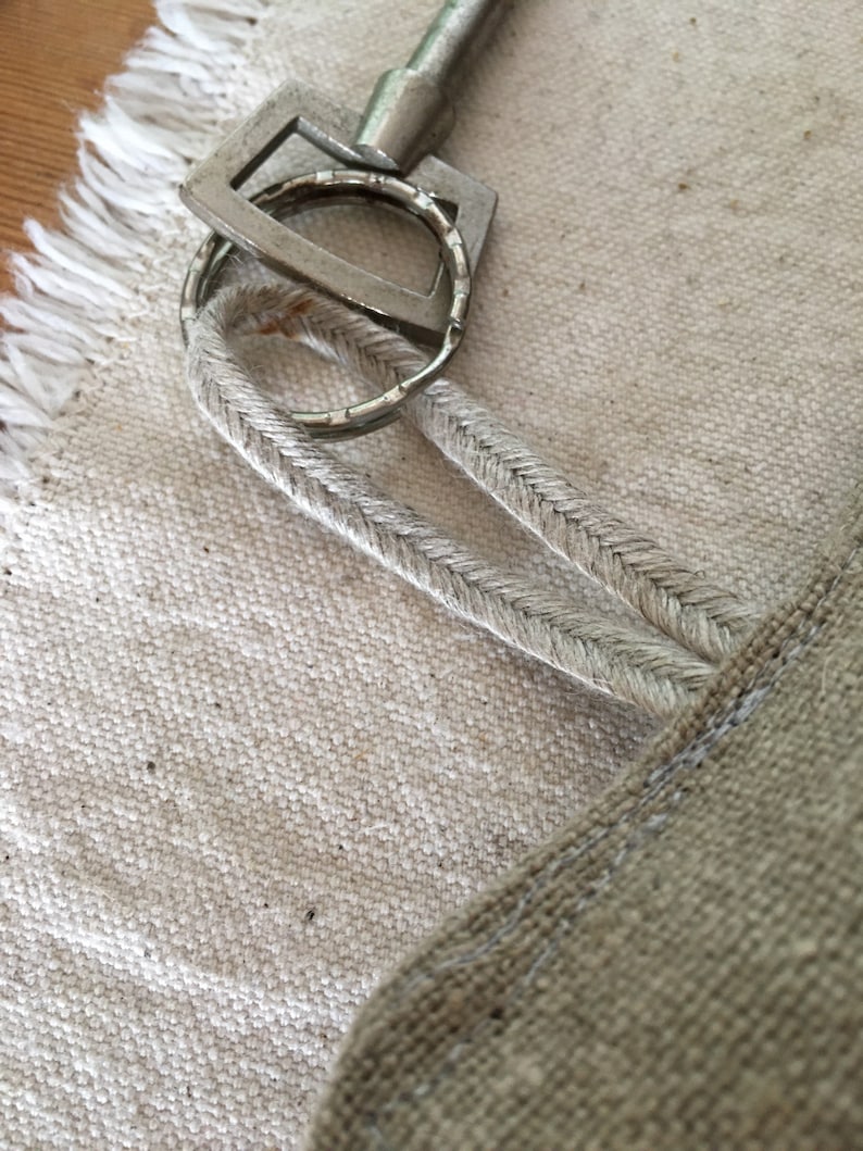 Pack of 5 Key rings Invitation Natural Linen