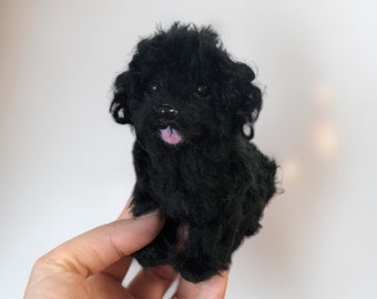 Custom dog portrait, Dog lover gift , Felted pet portrait , pet ornaments, poodle lovers gift, partner gift