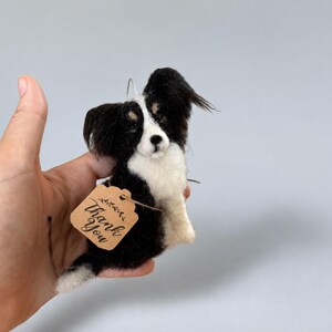 Custom dog ornament , dog memorial gift ornament, needle felted dog portrait, personalized pet gift for him image 7