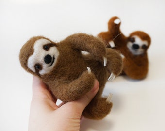 Gift for sloth lovers, Custom Sloth ornament, Needle felt sloth, gifts for coworkers friends