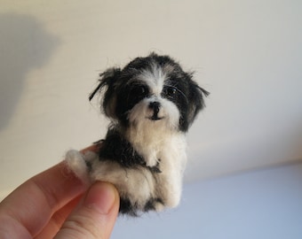 Ornement de chien personnalisé, ornement de cadeau commémoratif de chien, portrait de chien feutré à l'aiguille, cadeau personnalisé pour animal de compagnie pour lui