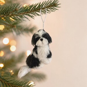 Custom dog ornament , dog memorial gift ornament, needle felted dog portrait, personalized pet gift for him image 4