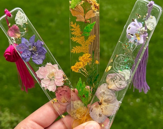 Featured listing image: Floral Bookmark Handmade Resin Item